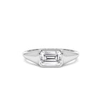 1.00 CTW 14K Emerald Cut Lab Grown Diamond Ring - view 3