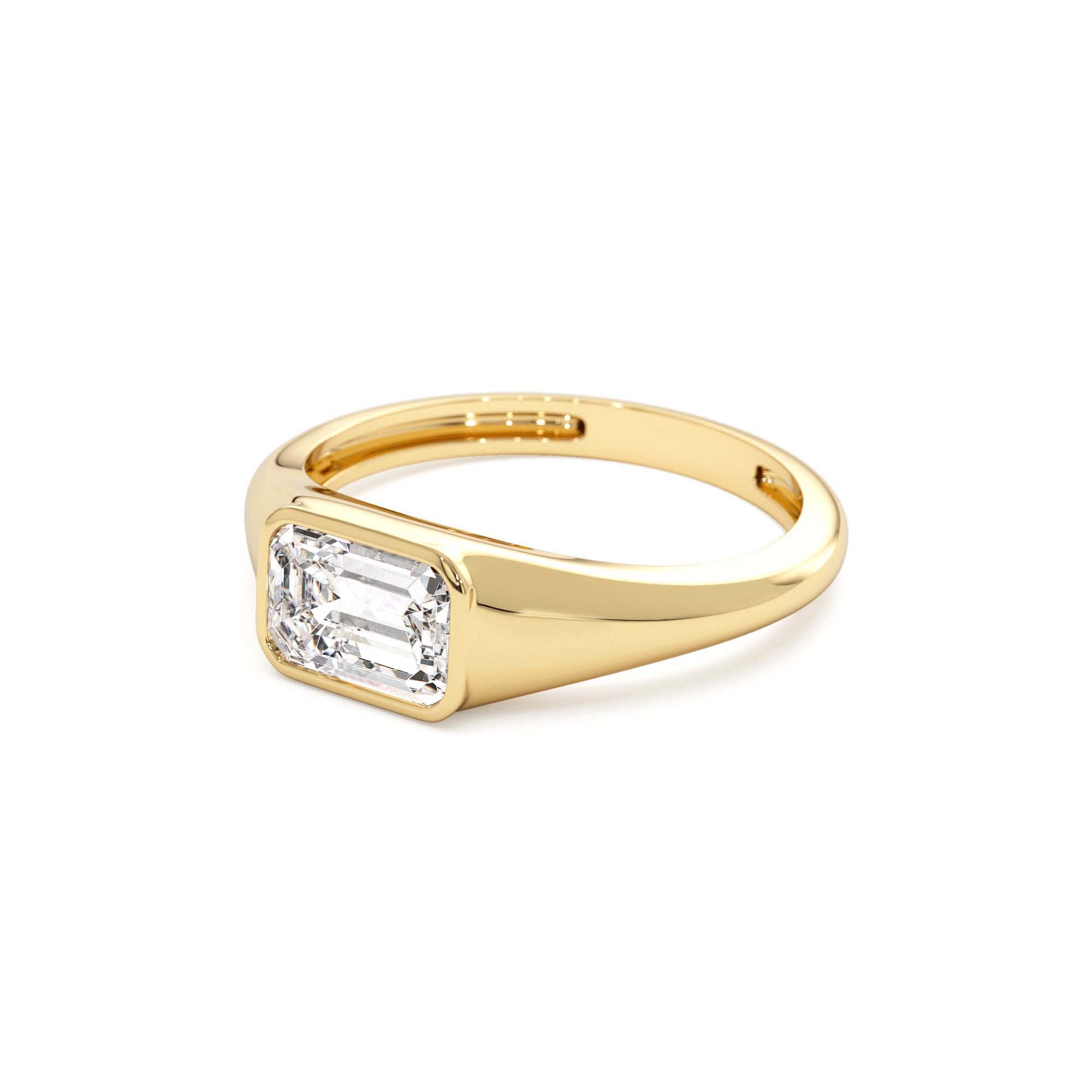 1.00 ctw 14k Emerald Cut Lab Grown Diamond Ring - view 4