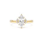 1.10 CTW 14K Art Deco Marquise Shaped Lab Grown Diamond Enagement Ring by Orlina Fine