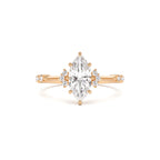 1.10 CTW 14K Art Deco Marquise Shaped Lab Grown Diamond Enagement Ring - view 2