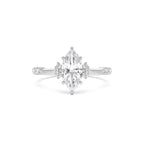 1.10 CTW 14K Art Deco Marquise Shaped Lab Grown Diamond Enagement Ring - view 3