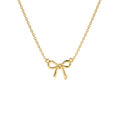 14Kt Plain Gold Ribbon Necklace by Orlina Fine