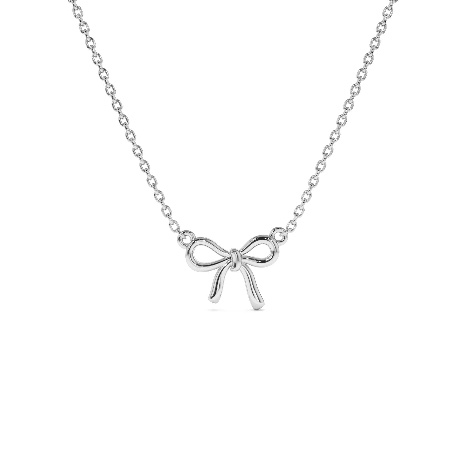 14Kt Plain Gold Ribbon Necklace - view 3
