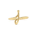 14K Minimalist Wire Letter Ring by Orlina Fine