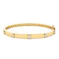 14K Gold 0.50Ct Round Diamond Bangle Bracelet by Orlina Fine