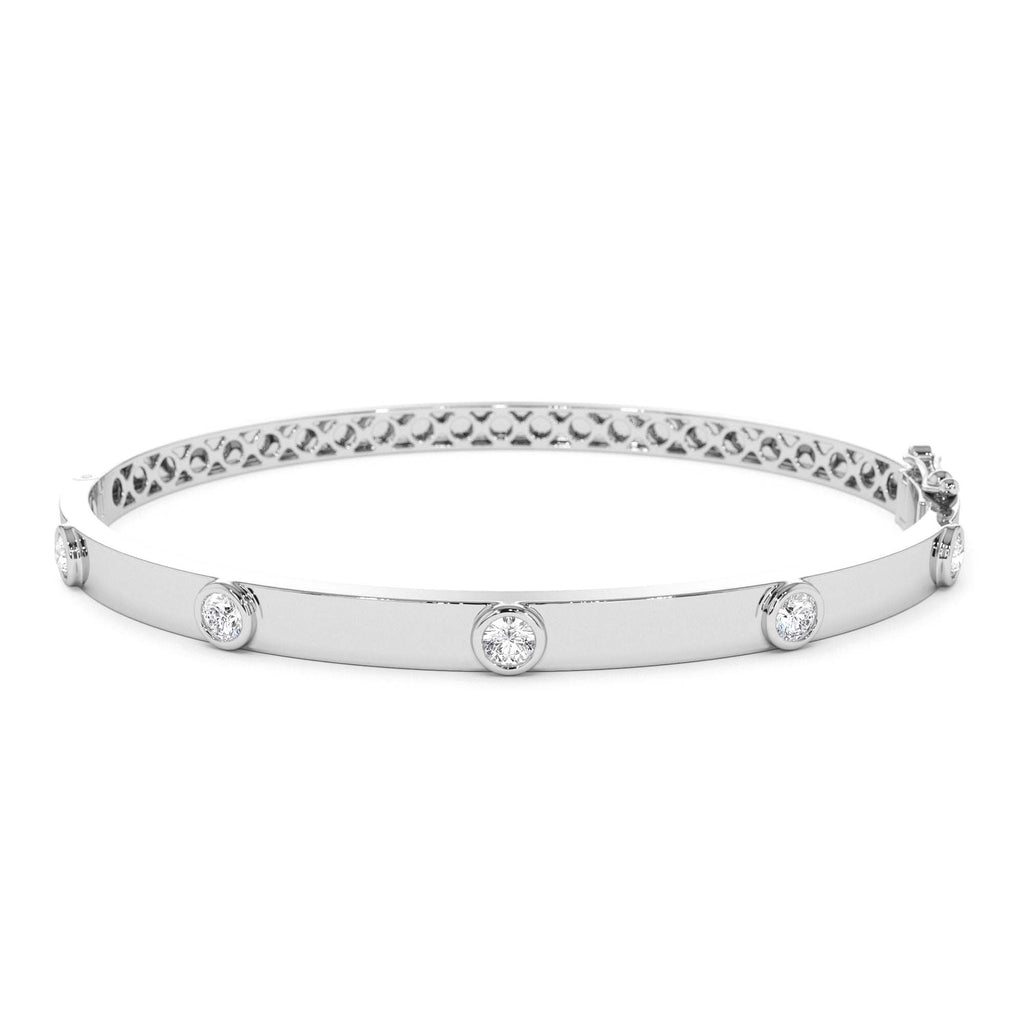 14K Gold 0.50Ct Round Diamond Bangle Bracelet - view 4