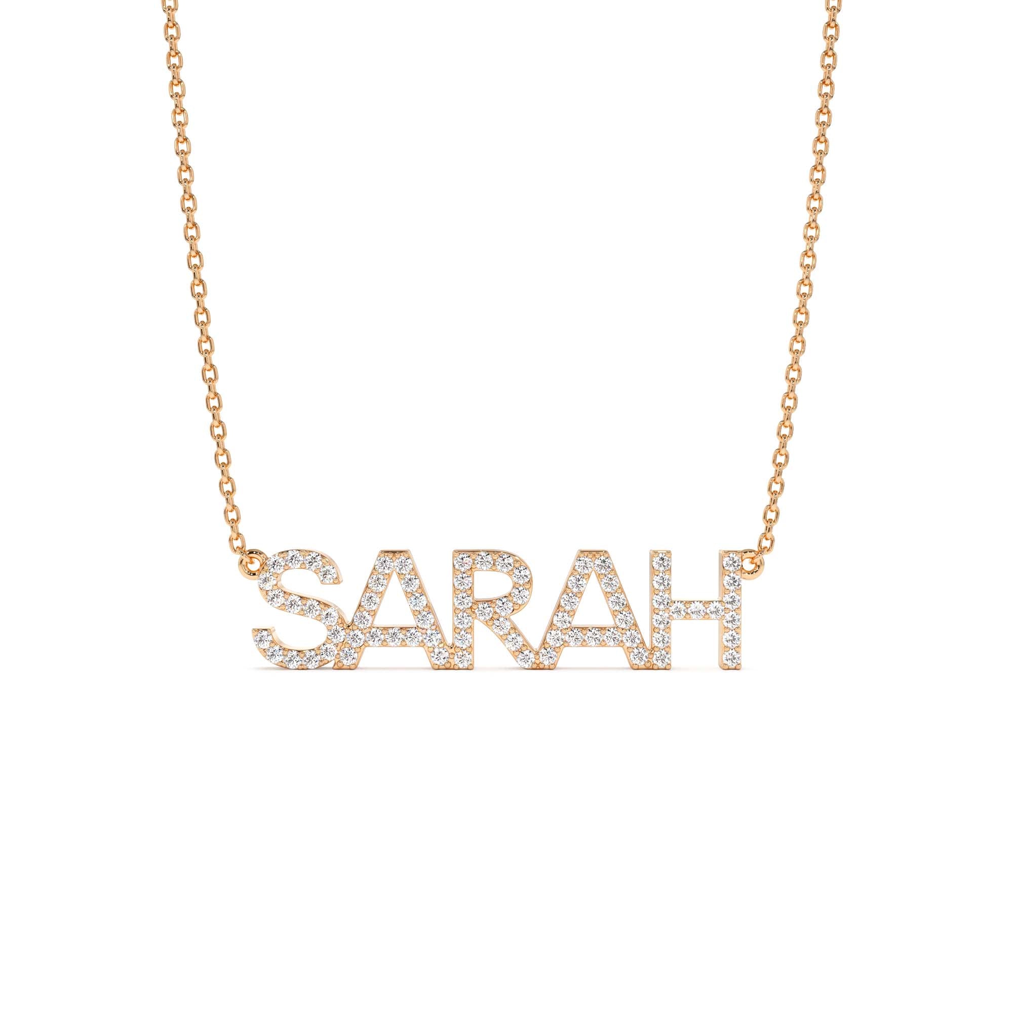 14K Dainty Layering Diamond Name Necklace - view 2