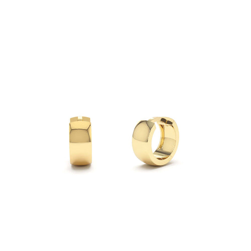 14K Chunky Gold Huggies by Orlina Fine