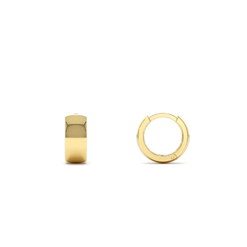 14K Chunky Gold Huggies - view 4