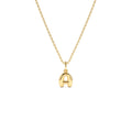 14K Bubble Letter Necklace by Orlina Fine