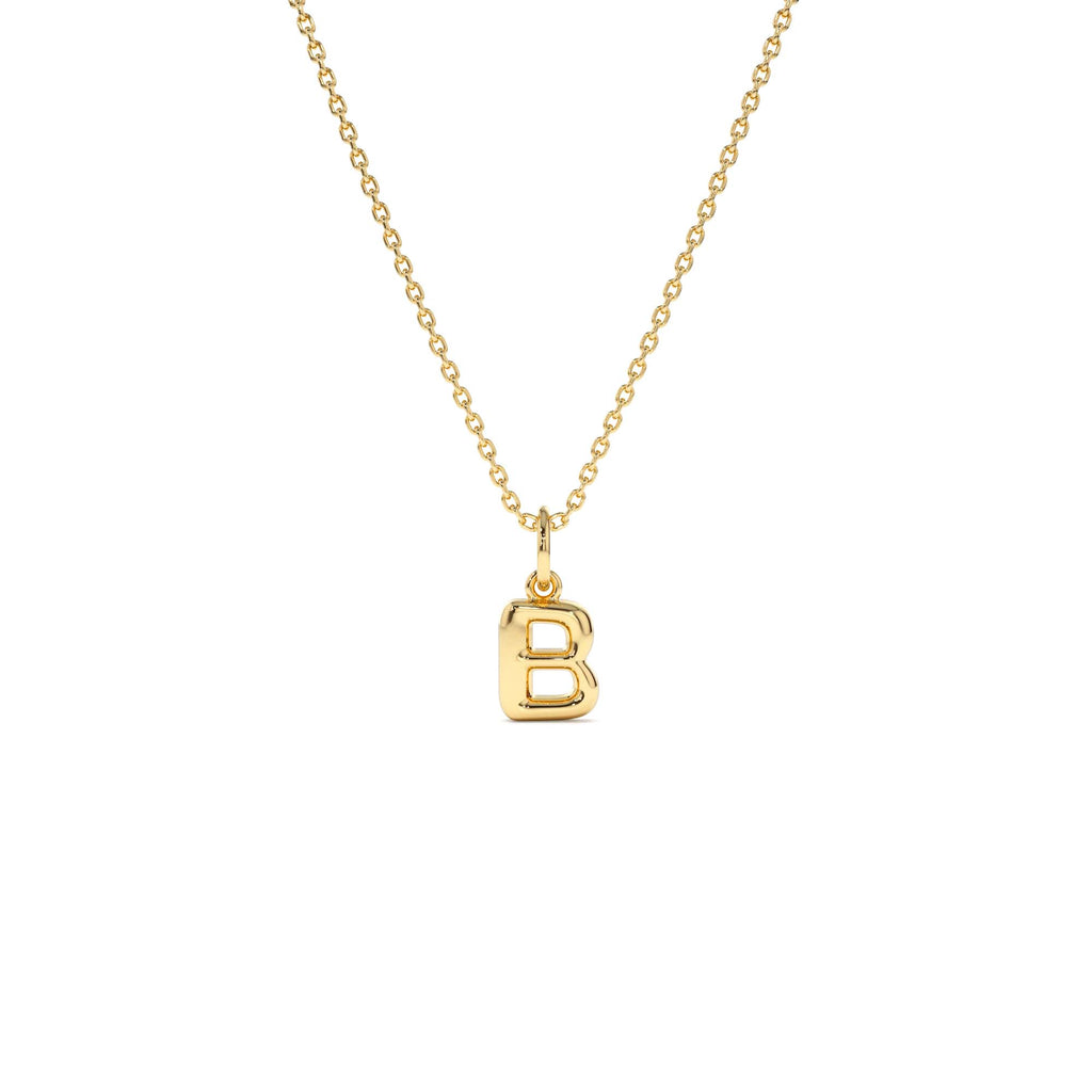 14K Bubble Letter Necklace - view 5