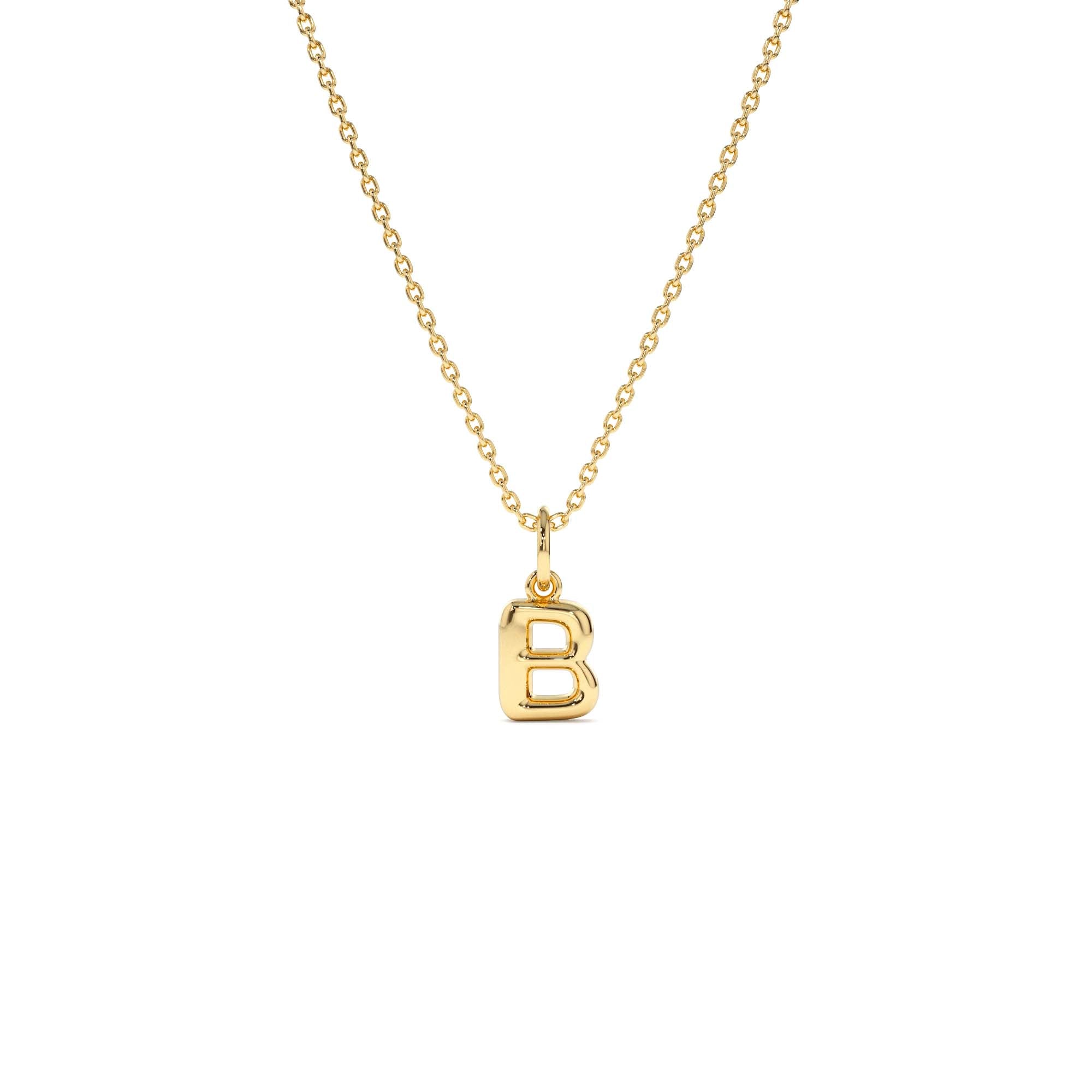 14K Bubble Letter Necklace - view 5