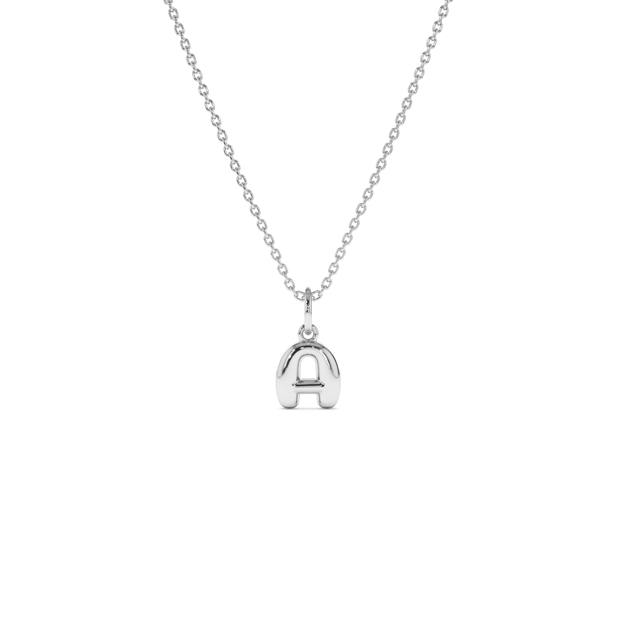 14K Bubble Letter Necklace - view 2