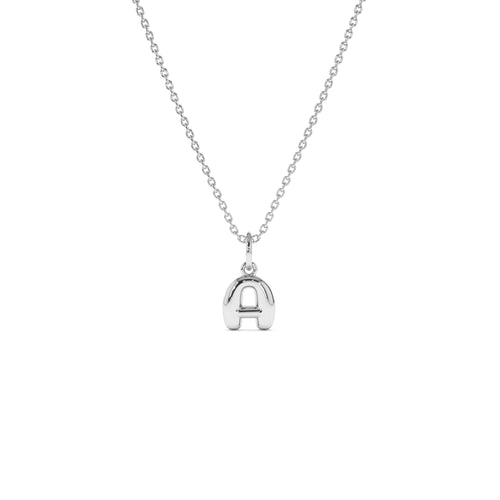 14K Bubble Letter Necklace - view 2
