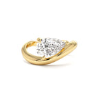 1.55 CTW 14K Lab Grown Pear Shaped Wave Diamond Engagement Ring by Orlina Fine