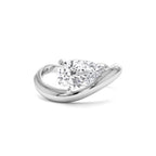 1.55 CTW 14K Lab Grown Pear Shaped Wave Diamond Engagement Ring - view 2