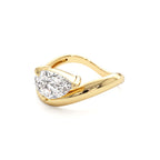 1.55 CTW 14K Lab Grown Pear Shaped Wave Diamond Engagement Ring - view 4