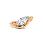 1.00 CTW 14K Marquise Shaped Sleek Design Lab Grown Engagement Ring - view 2