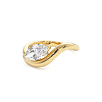 1.00 CTW 14K Marquise Shaped Sleek Design Lab Grown Engagement Ring - view 4