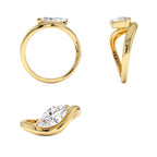 1.00 CTW 14K Marquise Shaped Sleek Design Lab Grown Engagement Ring - view 5