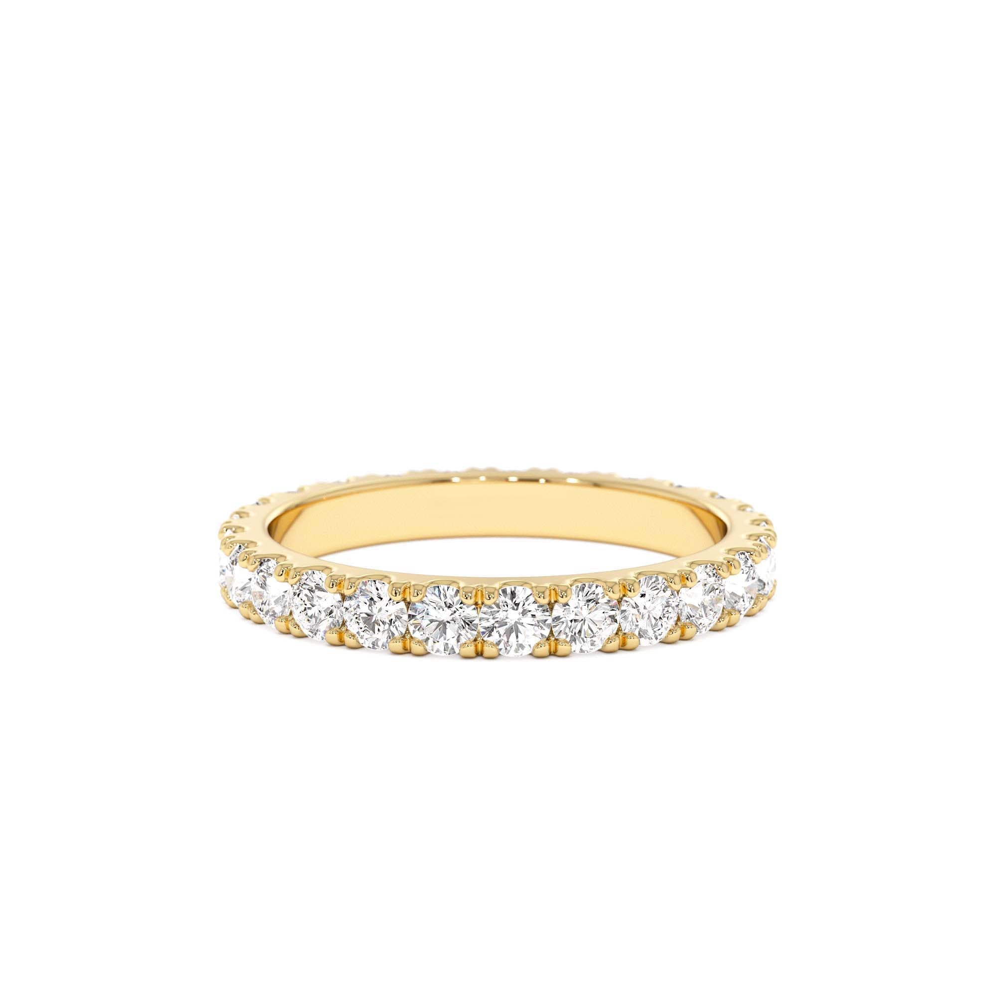 1.25 ctw 14k Pave Setting Full Eternity Lab Grown Diamond Ring by Orlina Fine
