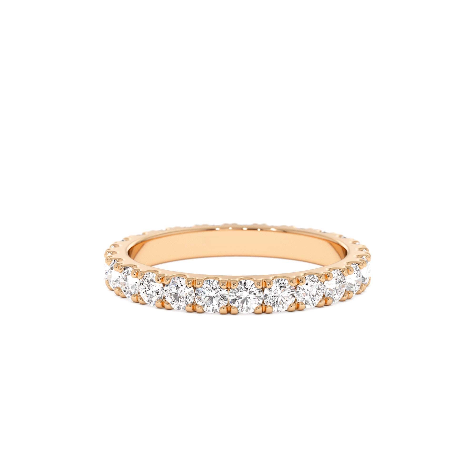1.25 ctw 14k Pave Setting Full Eternity Lab Grown Diamond Ring - view 2