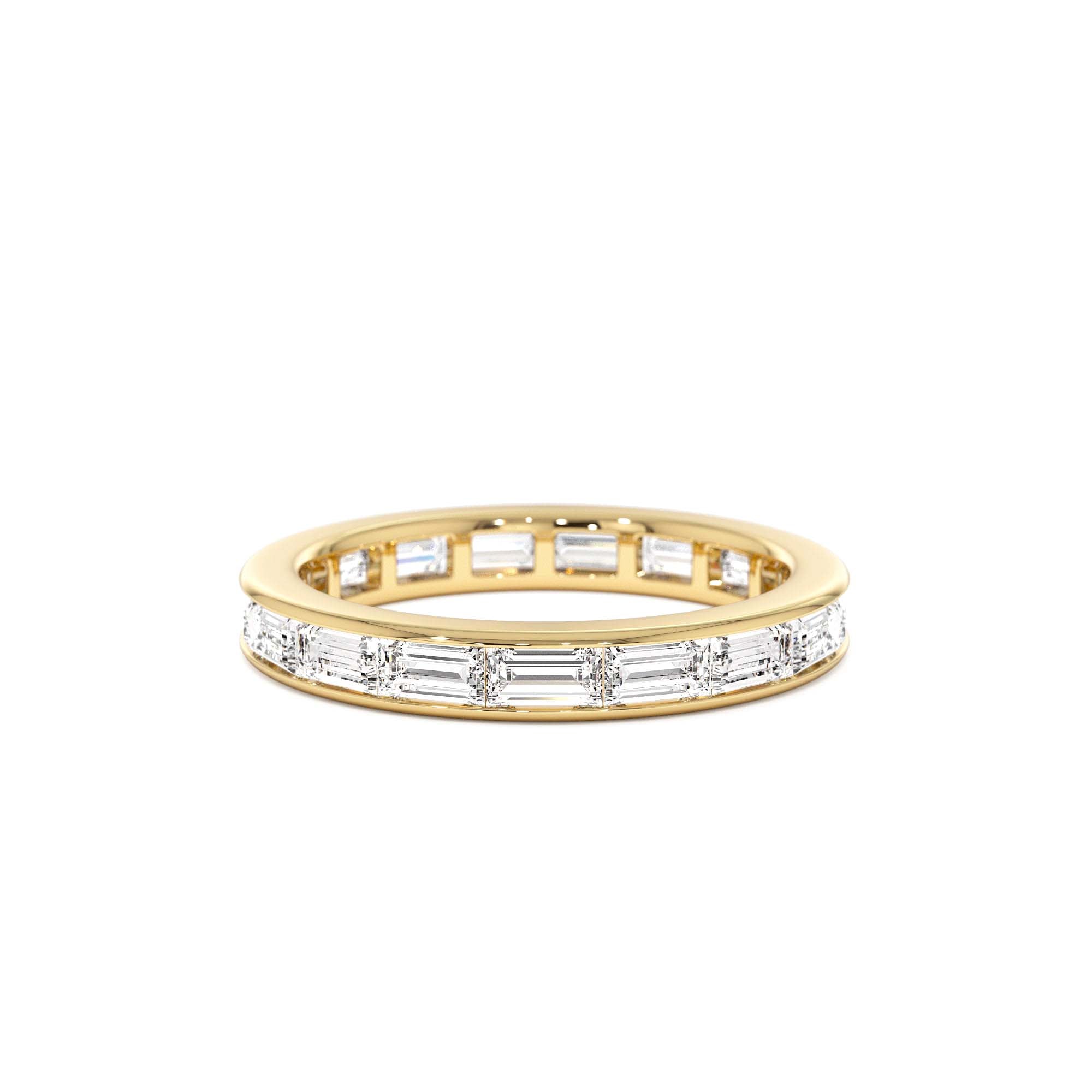 1.6 ctw 14k East to West Setting Full Eternity Baguette Lab Grown Diamond Ring by Orlina Fine