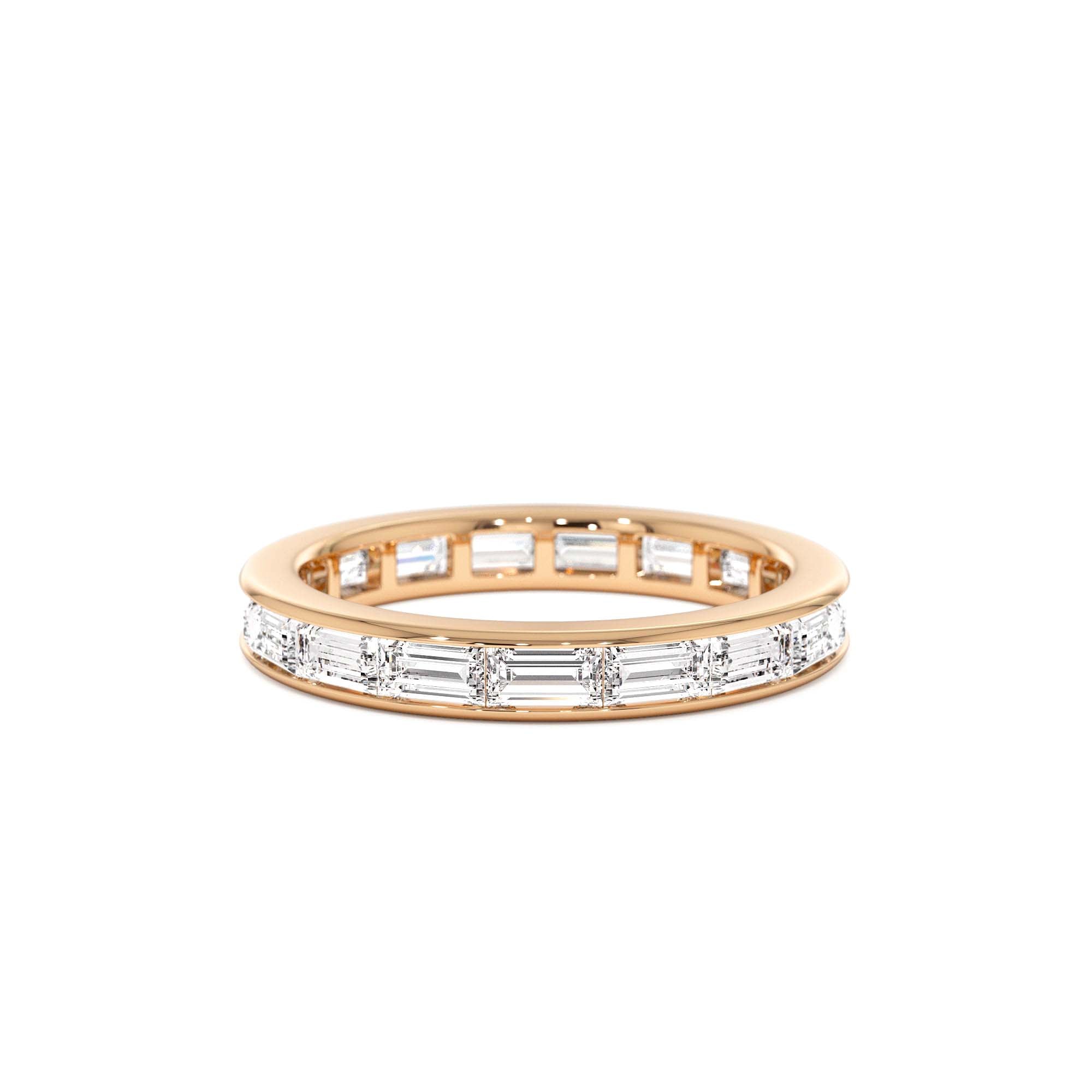 1.6 ctw 14k East to West Setting Full Eternity Baguette Lab Grown Diamond Ring - view 3