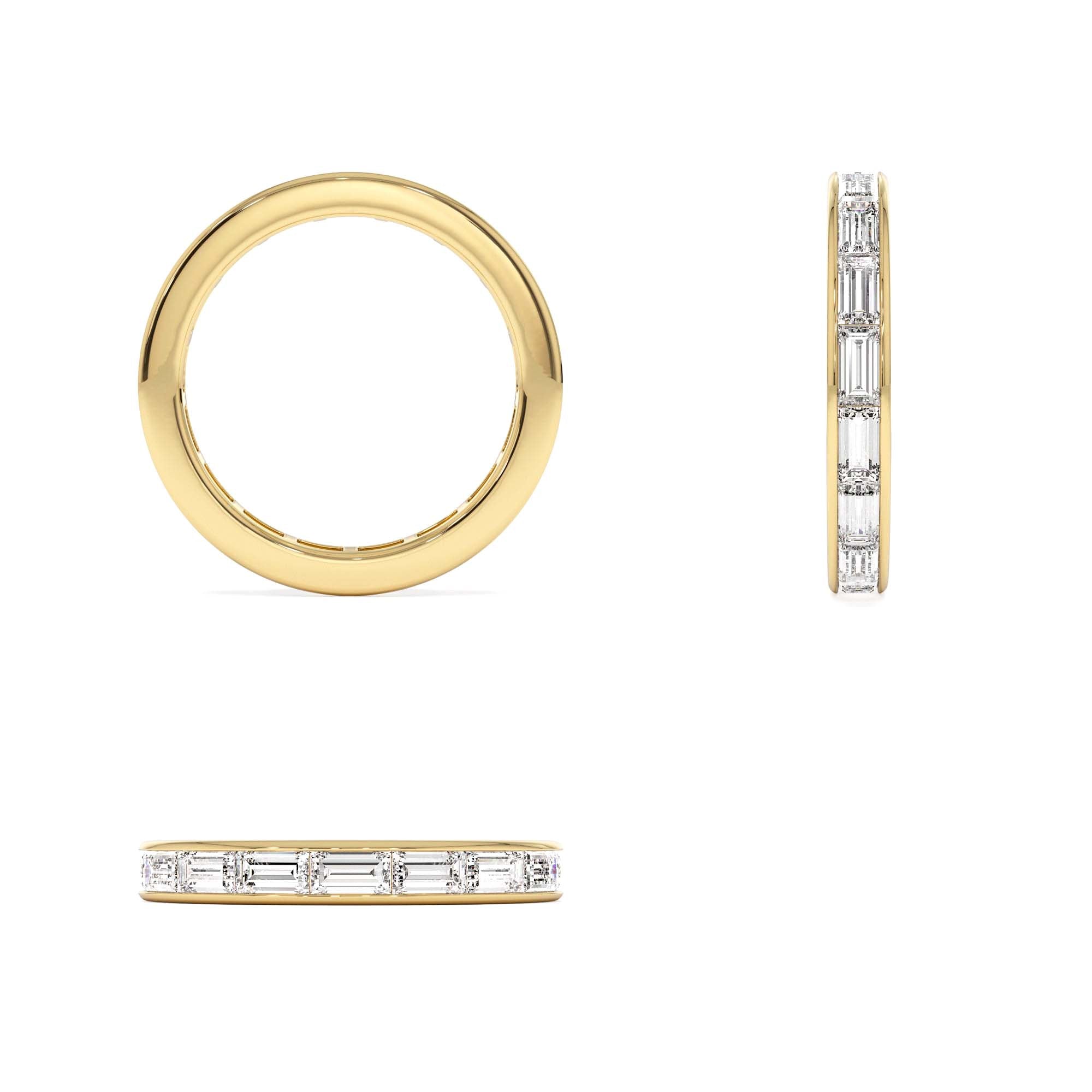 1.6 CTW 14K East to West Setting Full Eternity Baguette Lab Grown Diamond Ring - view 5