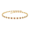 14k Bezel Set Ruby Tennis Bracelet by Orlina Fine