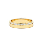 14K 4MM Half Eternity Diamond Wedding Band by Orlina Fine
