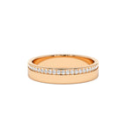 14K 4MM Half Eternity Diamond Wedding Band - view 2