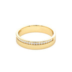 14K 4MM Half Eternity Diamond Wedding Band - view 4
