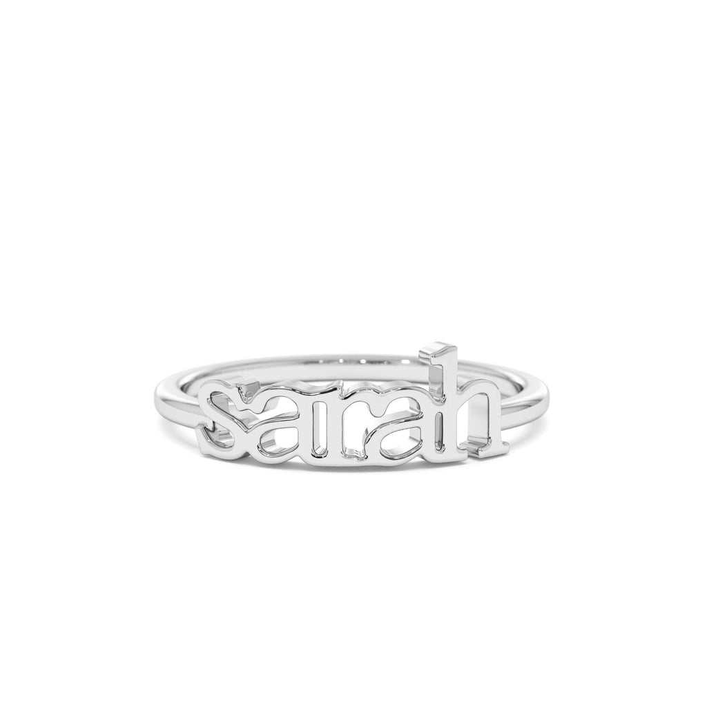 14K Gold Custom Name Ring - view 3