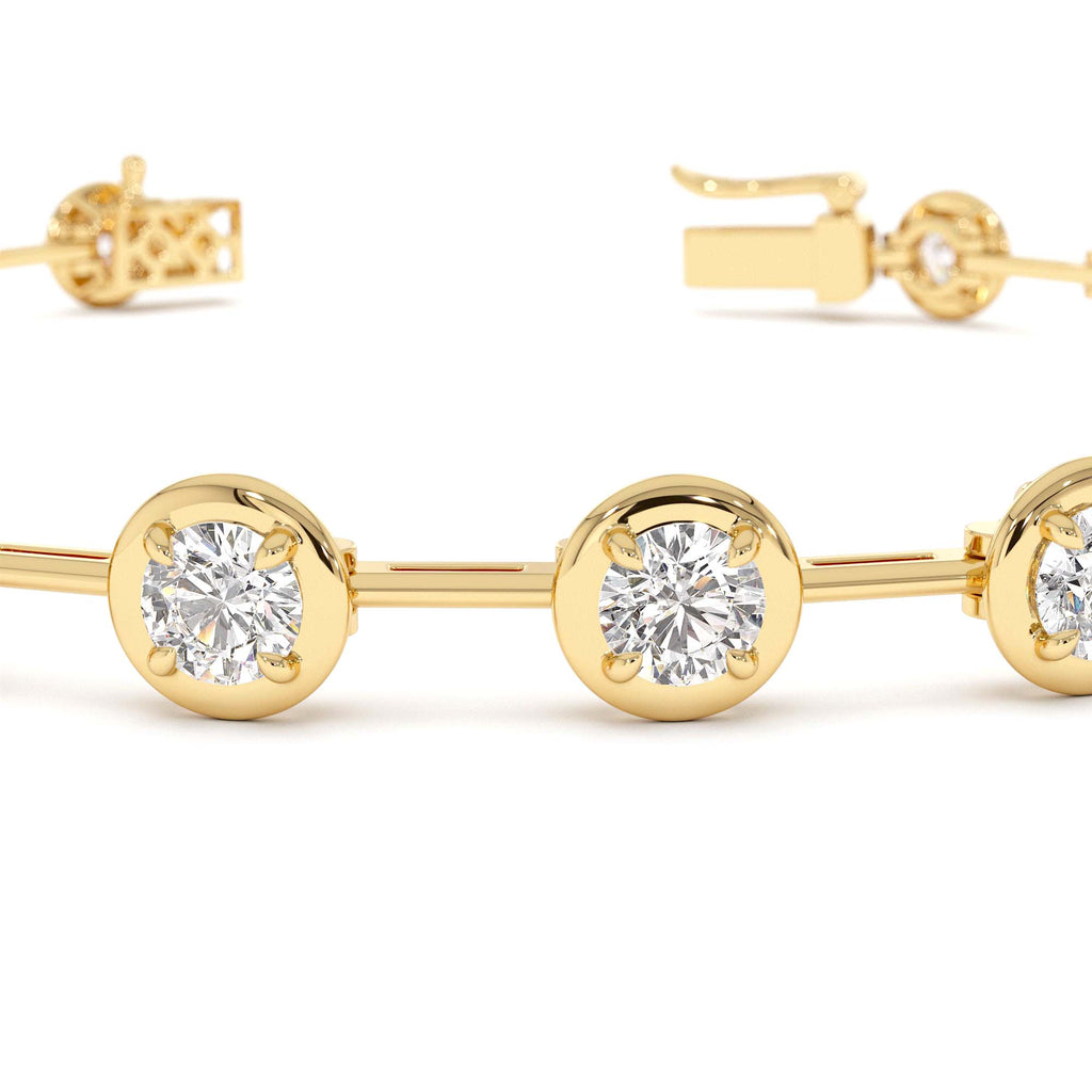 3.60 CTW 14K Round Lab Grown Diamond Bar Bracelet - view 5