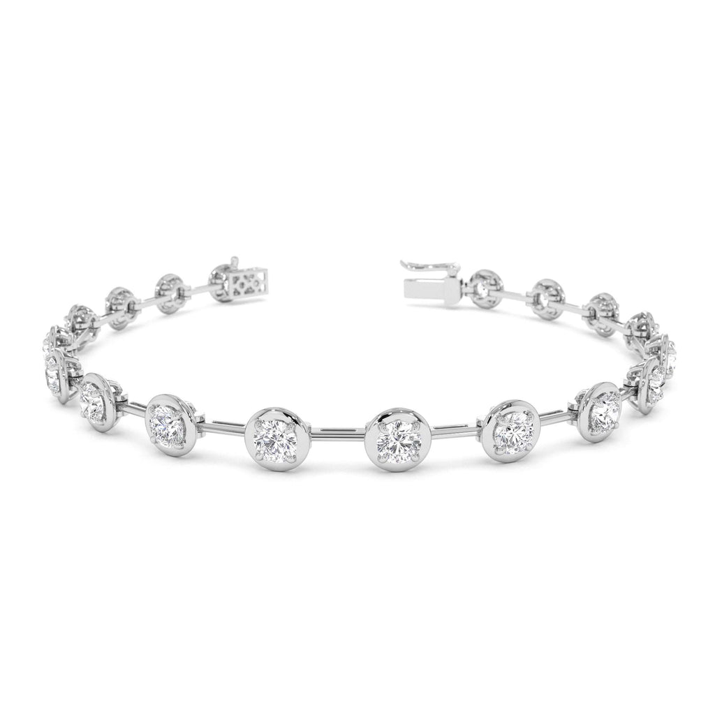 3.60 ctw 14k Round Lab Grown Diamond Bar Bracelet - view 2