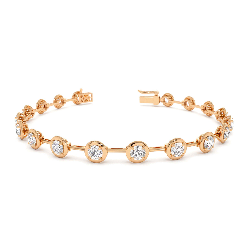 3.60 CTW 14K Round Lab Grown Diamond Bar Bracelet - view 3