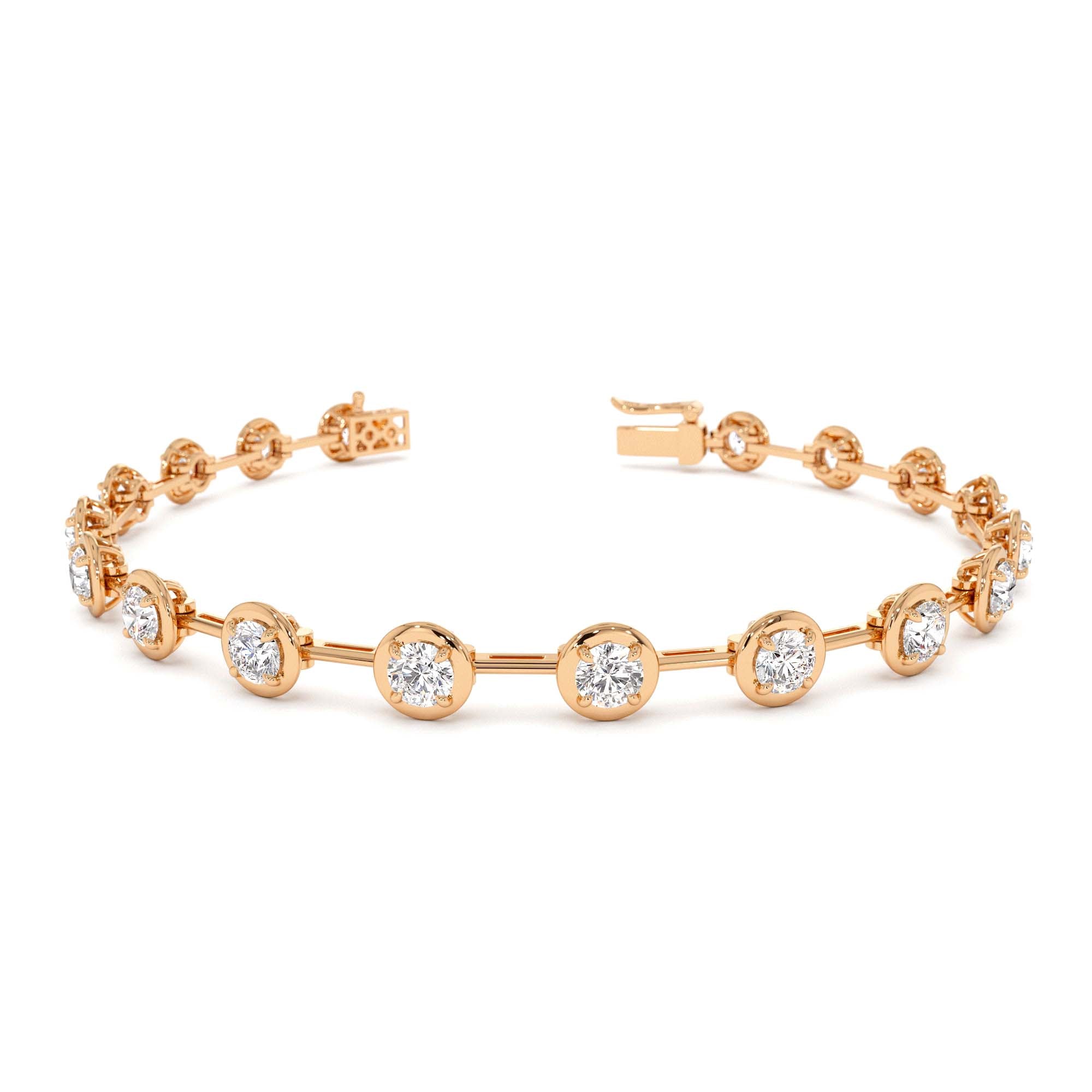 3.60 CTW 14K Round Lab Grown Diamond Bar Bracelet - view 3