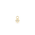 14k Diamond Spiked Star Hoop Charm by Orlina Fine