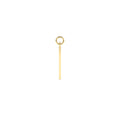 14k Solid Bar Hoop Charm by Orlina Fine