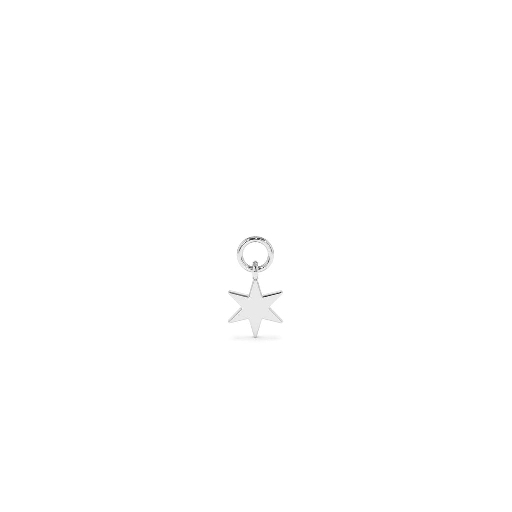 14k Solid Star Hoop Charm - view 3