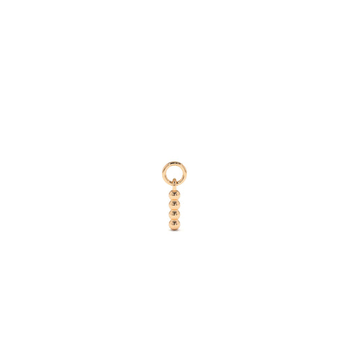 14k Beaded Hoop Charm - view 2