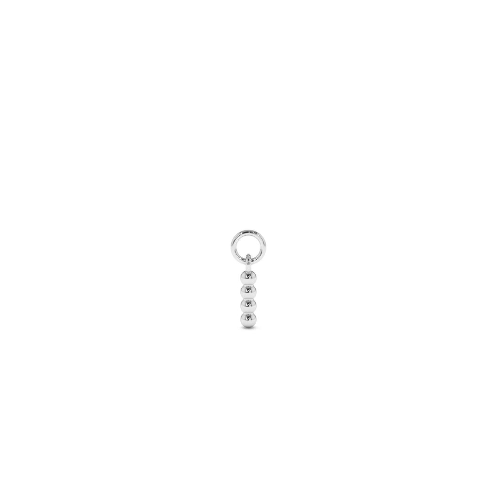 14k Beaded Hoop Charm - view 3