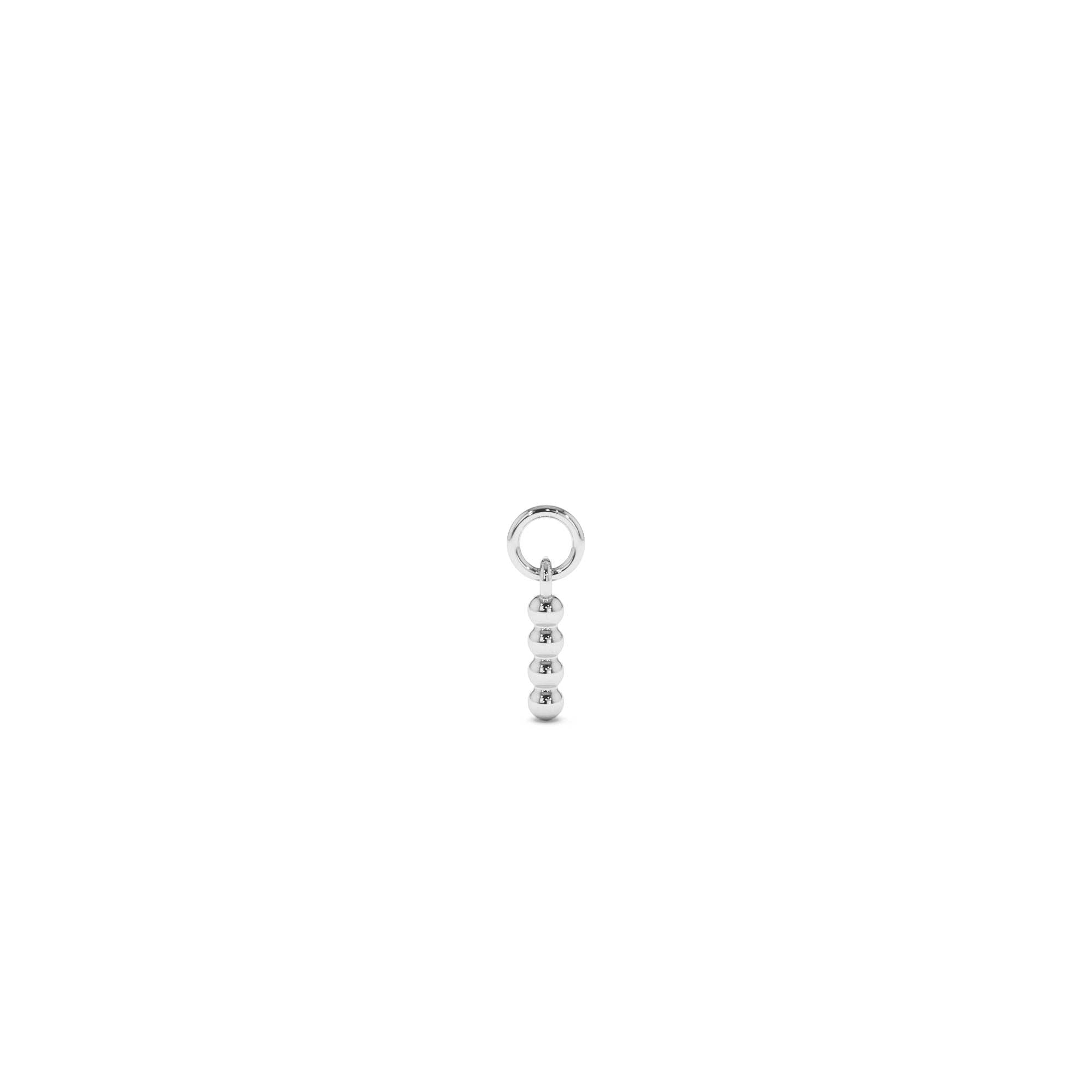 14k Beaded Hoop Charm - view 3