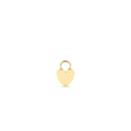 14k Flat Heart Hoop Charm by Orlina Fine