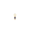 14k Gold Evil Eye Hoop Charm by Orlina Fine