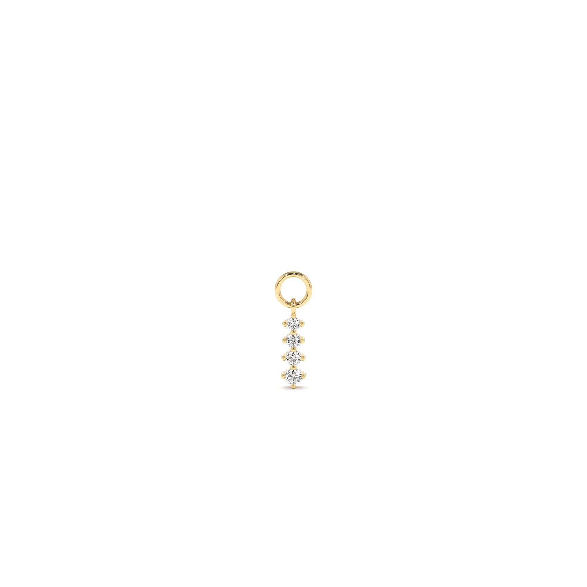 14k Journey Hoop Charm by Orlina Fine