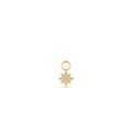14k Diamond Star Hoop Charm by Orlina Fine