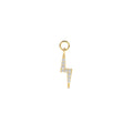 14k Diamond Lightning Hoop Charm by Orlina Fine