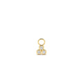 14k Tri Bezel Hoop Charm by Orlina Fine